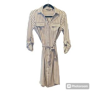 Blue & White Striped Dress